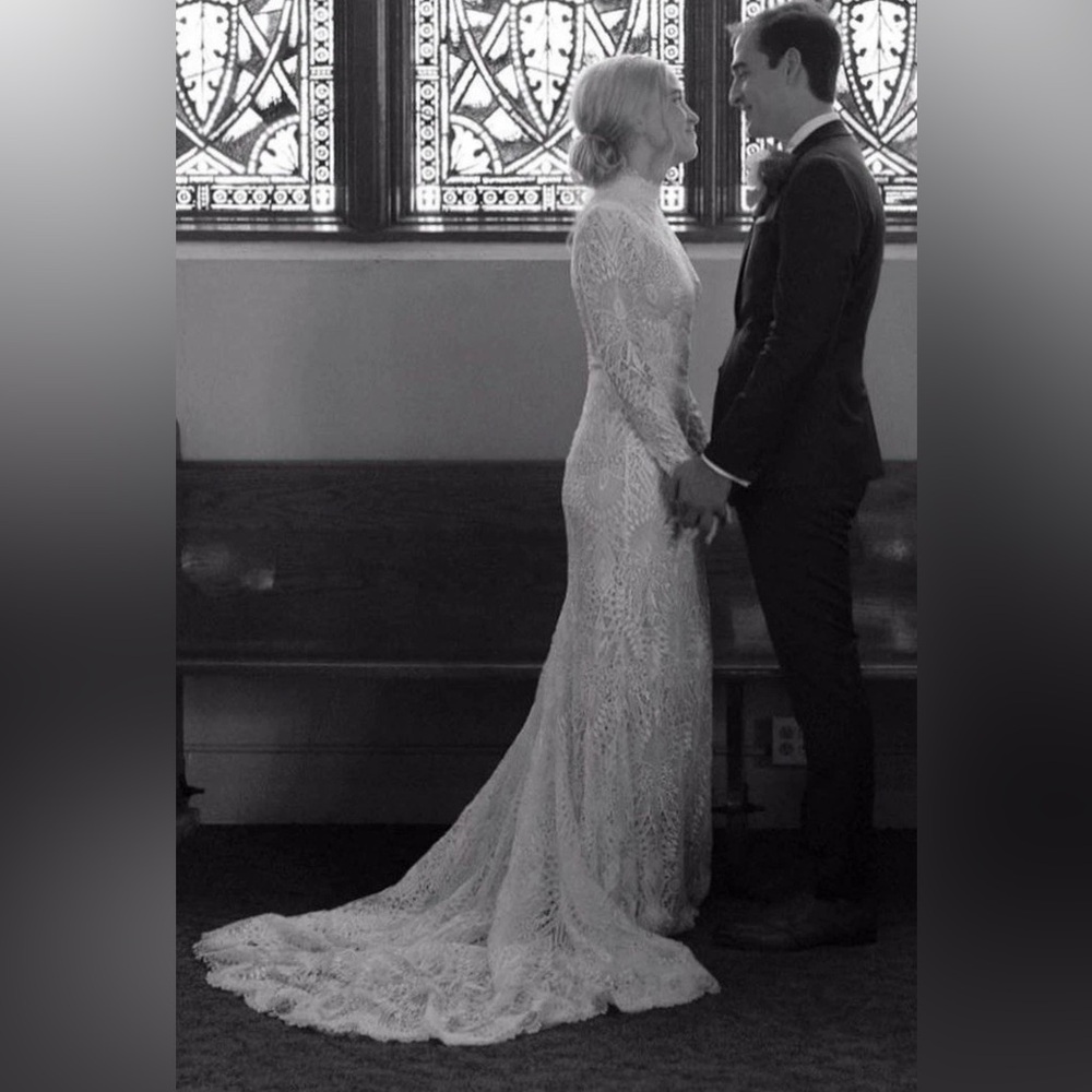 Wedding Dress White Lace Long Sleeve Bridal Gown